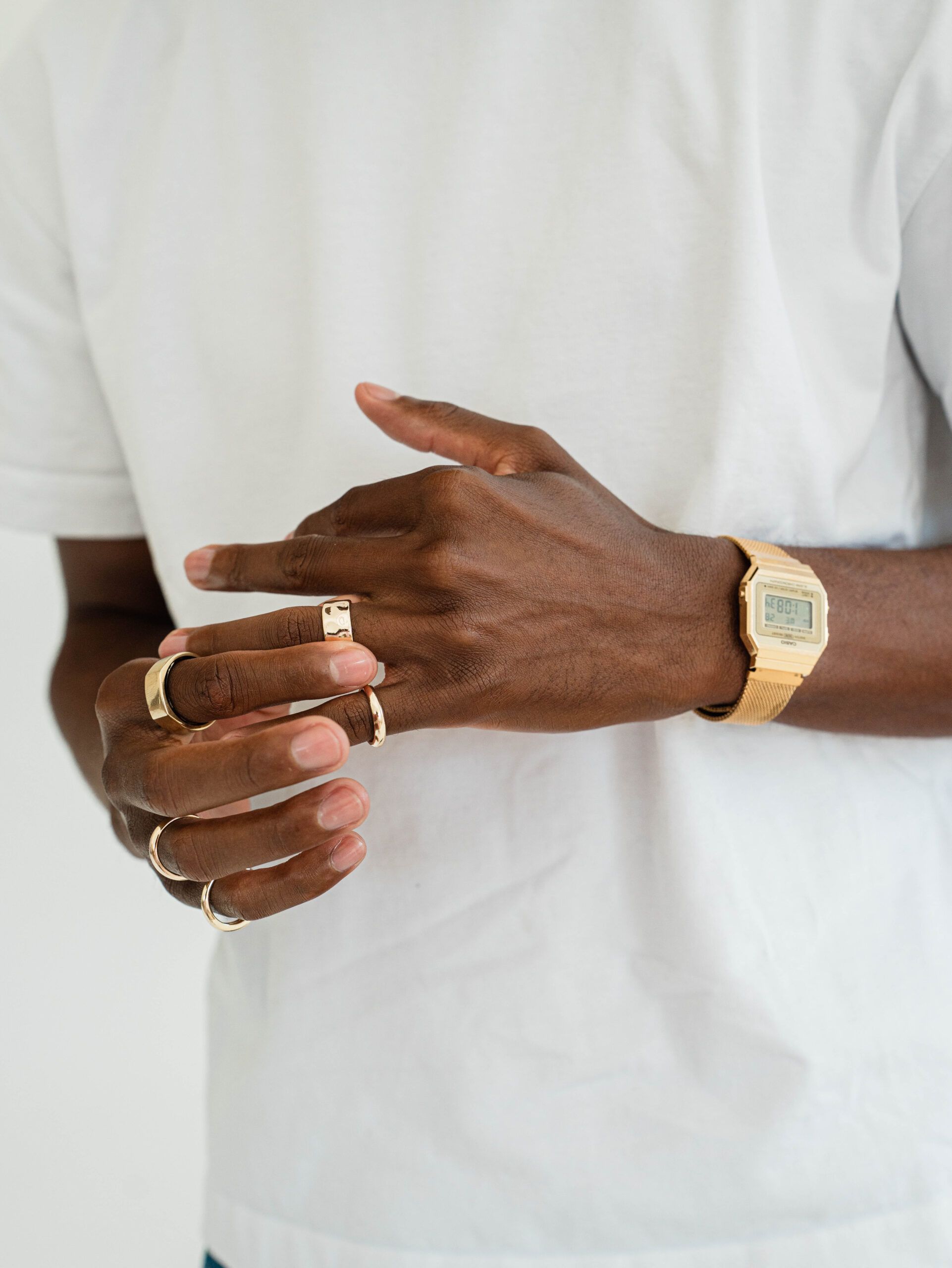 Man showing his hands with elevated manicure at a Columbus nail studio